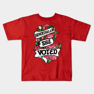 Nevertheless she Voted Kids T-Shirt